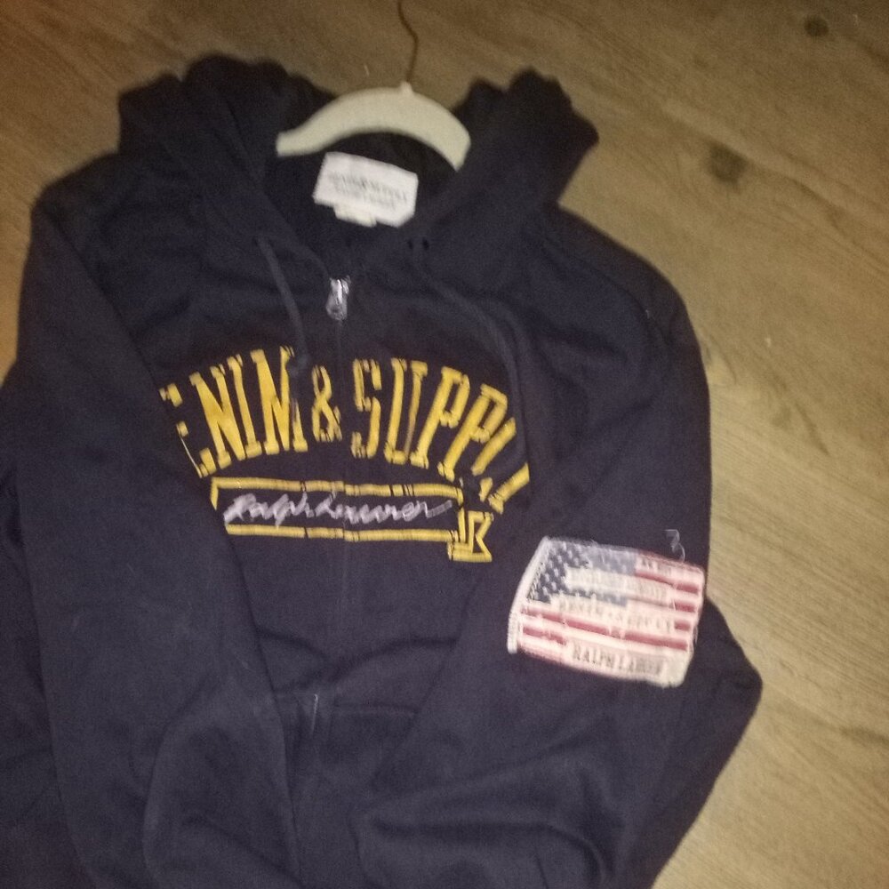 RALPH LAUREN DENIM &  SUPPLY XL  UNISEX HOODIE SWEATSHIRT VGC